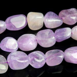 8-10MM Lavender Amethyst Beads Pebble Nugget Grade AA Genuine Natural Gemstone Loose Beads 15.5" / 7.5" Bulk Lot Options (108534)