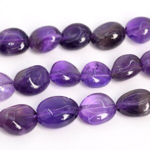 8-10mm Purple Amethyst Beads Pebble Nugget Grade Aa Genuine Natural Gemstone Loose Beads 15.5" / 7.5" Bulk Lot Options (108533)