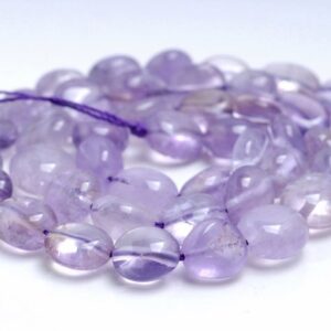 8-9mm Lavender Amethyst Gemstone Nugget Pebble Loose Beads 16 Inch Full Strand (80002110-a8)
