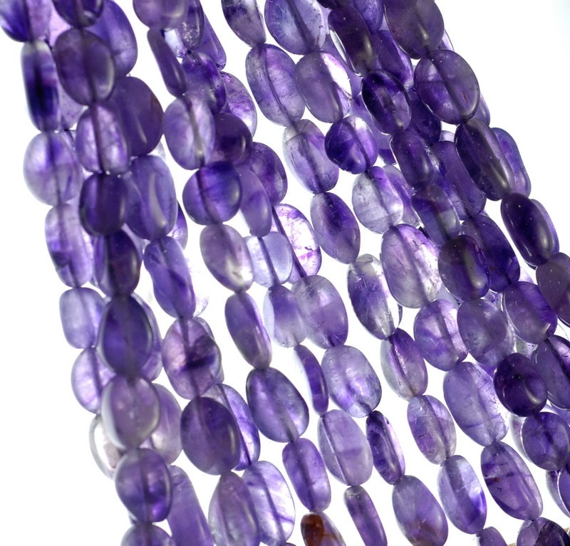 8x6-14x9mm Royal Amethyst Gemstone Purple Pebble Nugget Loose Beads 13-14 Inch Full Strand (90185032-895) 8x6-14x9mm Royal Amethyst Gemstone Purple Pebble Nugget Loose Beads 13-14 Inch Full Strand (90185032-895)