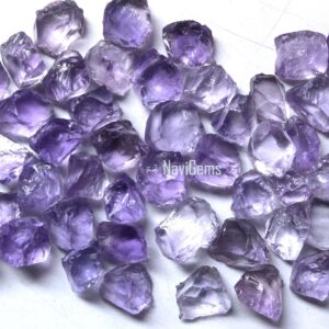 Aaa Pink Amethyst Rough Gemstone: 50 Piece Lot, 6-8mm Undrilled Crystals