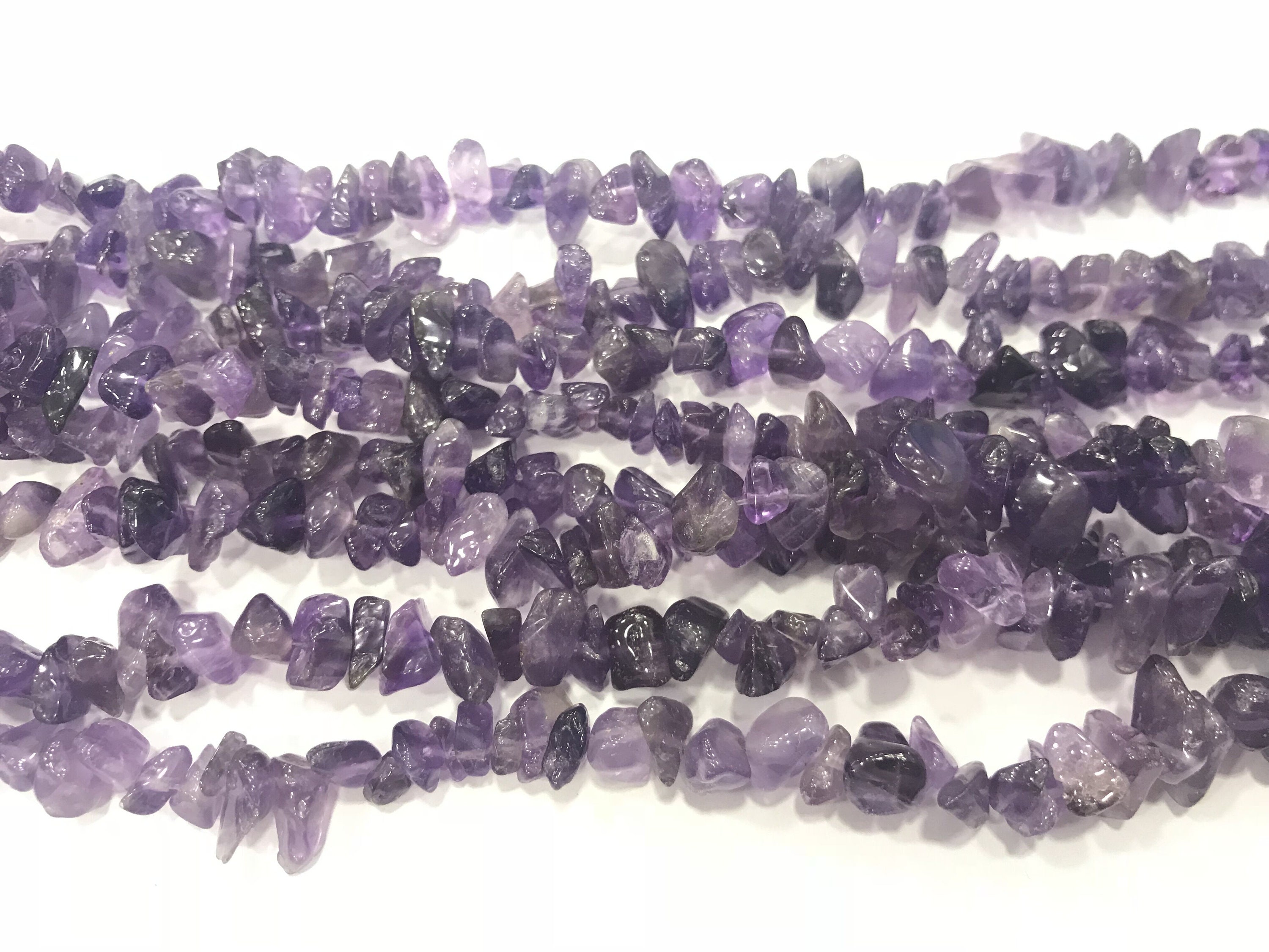 Natural Amethyst 5-8mm Chips Genuine Loose Purple Nugget Beads 34 Inch Jewelry Supply Bracelet Necklace Material Support
