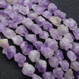 Natural Irregular Amethyst Original Nugget Beads,amethyst Quartz Beads Supply,one Strand 15"