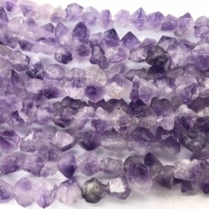 Natural Light Amethyst  10-14mm Raw Nuggets Genuine Loose Mauve Quartz Freeshape Beads 15 inch Jewelry Supply Bracelet Necklace Material