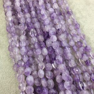 Natural Light Amethyst Freeform Nugget Shape Beads With 1mm Holes - Sold By 15.5" Strands (approx. 49 Beads) - Measuring 5-8mm Long, Approx.