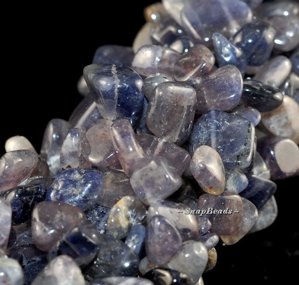 Royal Amethyst Gemstones Purple Pebble Slice 15x10mm Loose Beads 8 Inch Half Strand (90108559-106)