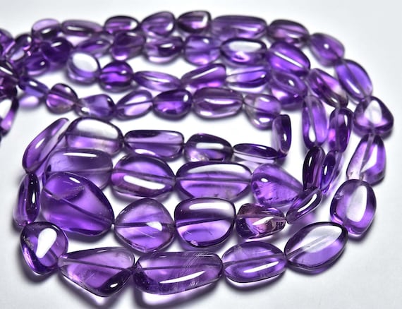 Super Quality Big Amethyst Nugget Bead - 8 Inches - Natural Smooth Amethyst Nuggets - Size Is 8 - 17mm #2118 Super Quality Big Amethyst Nugget Bead - 8 Inches - Natural Smooth Amethyst Nuggets - Size Is 8 - 17mm #2118