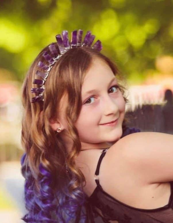 Amethyst Crystal Crown: February Birthstone Tiara, Healing Headpiece