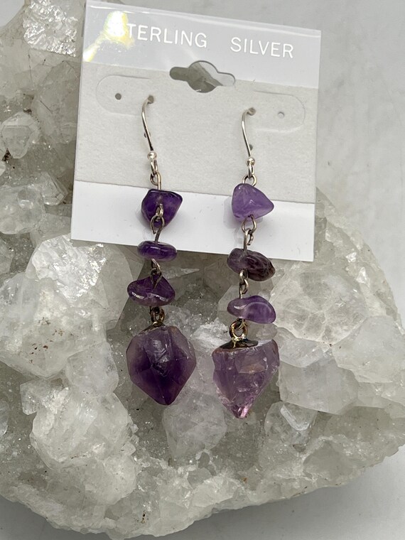 Amethyst Nugget Earrings