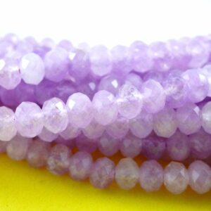 Lavender Amethyst Beads (Rondelle)(Faceted)(6x4mm)(15.5"Strand)