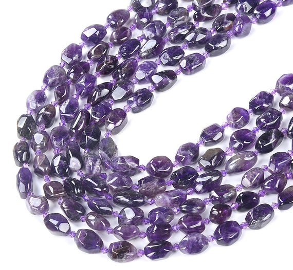 Natural Amethyst Gemstone Faceted Barrel Drum 8x12-9x13mm 11x14-12x16mm 13x14-13x20mm Loose Beads Bulk Lot 1,2,6,12 And 50 (d425)