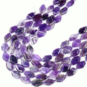Natural Amethyst Gemstone Faceted Rhombus 9X13-11X15MM 10X15-12X16MM 13X18-14X20MM 15X20-16X22MM Loose Beads BULK LOT 1,2,6,12 and 50 (D423)