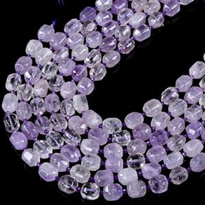Natural Lavender Amethyst Gemstone Faceted Barrel Drum 9X13MM 11X15MM 12X16MM 13X17MM 15X20MM Loose Beads BULK LOT 1,2,6,12 and 50 (D427)