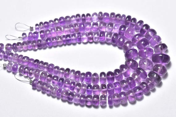 Pinkish Amethyst Rondelle Beads - 8 Inches - Natural Beautiful Pink Amethyst Faceted Rondelle - Size Is 6 - 10mm #1691