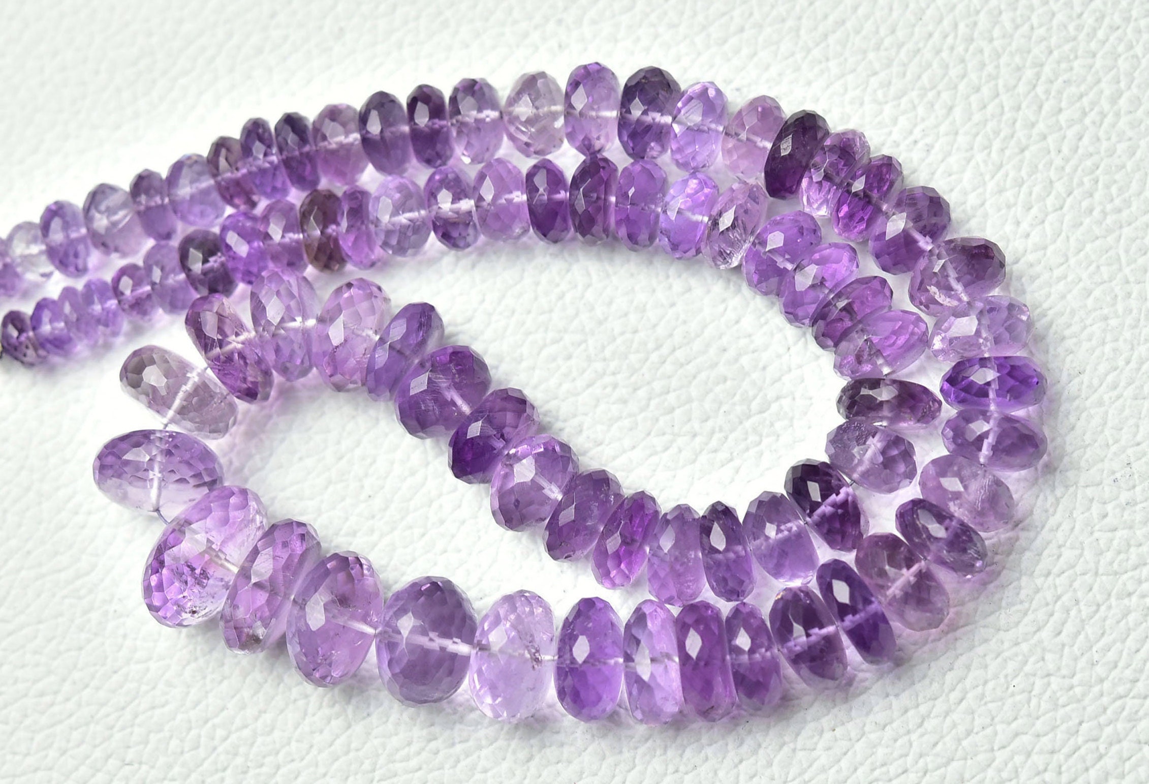 16 Inches Strand Natural Amethyst Rondelle Necklace 306 Carats, 6mm To 14mm Faceted Big Rondelle Gemstone Beads Superb Amethyst Beads No5903