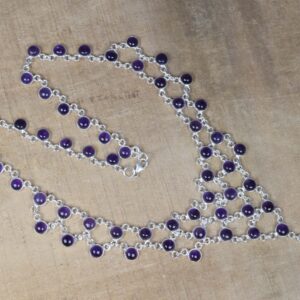 Amethyst Necklace: 925 Sterling Silver, February Birthstone