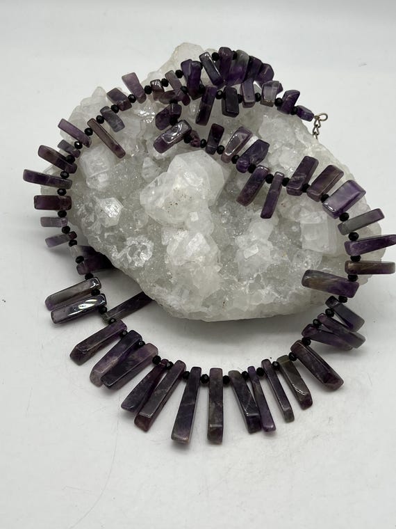 Amethyst Beaded Necklace -20-22”-adjustable Amethyst Beaded Necklace -20-22”-adjustable