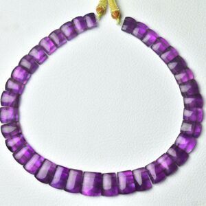 Beautiful Amethyst Smooth Fancy Necklace 10x13mm To 13x18mm Amethyst Necklace Gems Necklace 16 Inch Beads Adjustable Tassel Necklace No3219