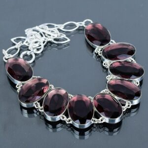 Faceted Pink Amethyst Necklace: Handmade 925 Sterling Silver, Adjustable