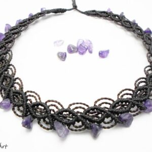 Handmade Amethyst Choker Necklace - February Birthstone Jewelry