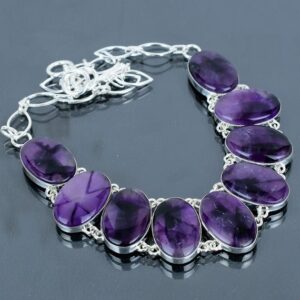 Handmade Star Amethyst Necklace: 925 Sterling Silver, Adjustable Chain