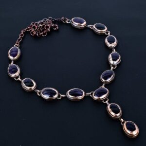Handmade Star Amethyst Copper Necklace - Adjustable Chain
