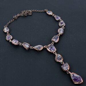 Handmade Super 23 Amethyst Necklace: Electroformed Copper Jewelry