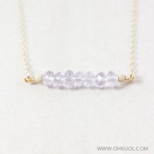 Pink Amethyst Necklace, 14k Gold Filled Or 925 Sterling Silver