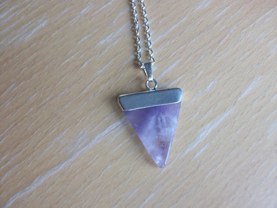 Amethyst Necklace Silver • Gemstone Triangle • Genuine Purple Amethyst • Layering Jewelry • Reiki Jewelry • Healing Crystals • Great Gift Amethyst Necklace Silver • Gemstone Triangle • Genuine Purple Amethyst • Layering Jewelry • Reiki Jewelry • Healing Crystals • Great Gift