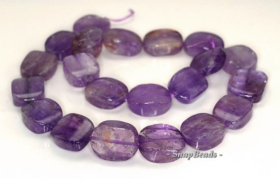 20x15mm Amethyst Gemstone Rectangle Cube Loose Beads 8 Inch Half Strand Lot 1,2 And 6 (90144040-b19-533)