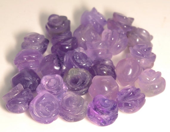8mm Lavender Amethyst Gemstone Carved Flower Beads Bulk Lot 5,10,20,30,50 (90187239-002) 8mm Lavender Amethyst Gemstone Carved Flower Beads Bulk Lot 5,10,20,30,50 (90187239-002)
