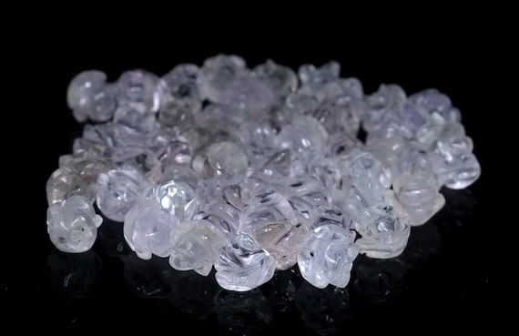 8mm Purple Amethyst Gemstone Carved Flower Beads Bulk Lot 5,10,20,30,50 (90187241-002)