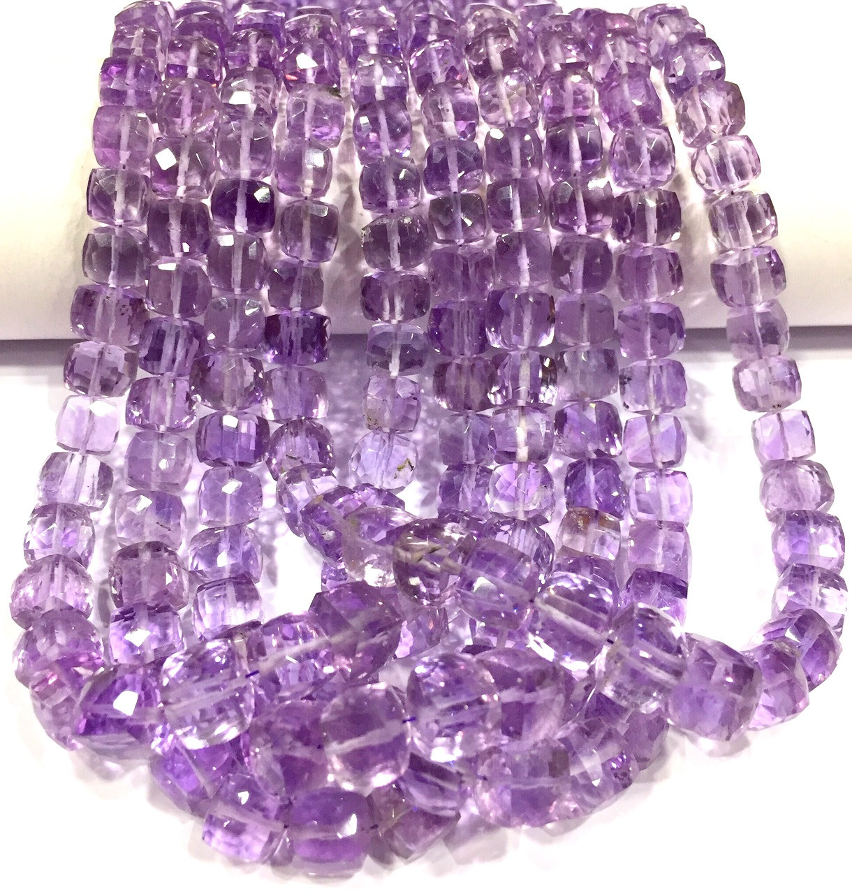 Aaa Quality Natural Pink Amethyst Faceted Cube Shape Beads Pink Amethyst Gemstone Beads Amethyst Cube Beads Jewelry Making Beads Wholesale.