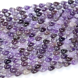 Natural Chevron Amethyst Gemstone 11X15MM Teardrop Loose Beads BULK LOT 1,2,6,12 and 50 (D426)