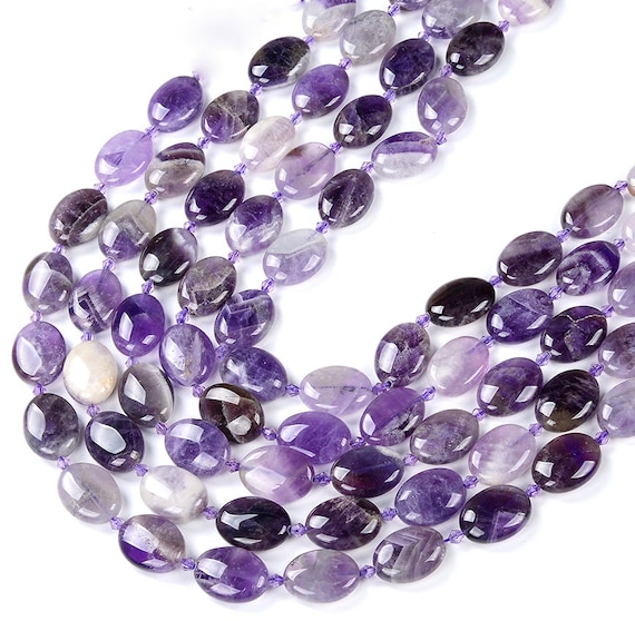 Natural Amethyst Gemstone Oval 11x8mm 14x10mm 16x12mm 18x13mm 20x15mm 34x25mm Loose Beads Bulk Lot 1,2,6,12 And 50 (d420)
