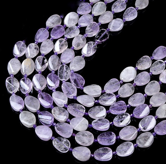 Natural Lavender Amethyst Gemstone Twist Oval 16x12mm 18x13mm 24x18mm Loose Beads Bulk Lot 1,2,6,12 And 50 (d422)