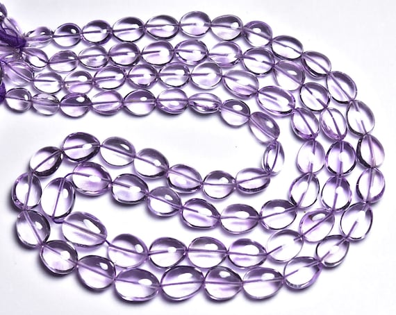 Superb Eye Clean Pink Amethyst Egg Beads - 7.5 Inches, Natural Smooth Lavender Amethyst Egg Shape Briolettes - Size Is 8 - 11 Mm #219 Superb Eye Clean Pink Amethyst Egg Beads - 7.5 Inches, Natural Smooth Lavender Amethyst Egg Shape Briolettes - Size Is 8 - 11 Mm #219