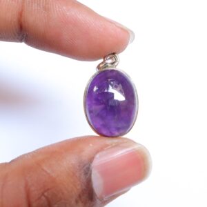 African Amethyst Pendant, 925 Sterling Silver Amethyst Pendant, Amethyst Jewelry, Anniversary Gift, Third Eye Orcrown Chakra, Amethyst Stone
