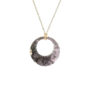 Raw Amethyst Circle Necklace: Purple Sparkly Druzy Crystal Pendant, 14k Gold Filled Chain Raw Amethyst Circle Necklace: Purple Sparkly Druzy Crystal Pendant, 14k Gold Filled Chain