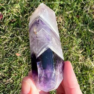 3" Chevron Amethyst Tower, Amethyst Point, Dream Amethyst, Banded Amethyst Crystal, Polished Stone, Home Decor Gift, February Birthstone #1 3" Chevron Amethyst Tower, Amethyst Point, Dream Amethyst, Banded Amethyst Crystal, Polished Stone, Home Decor Gift, February Birthstone #1