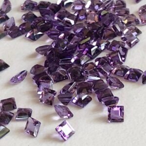3mm Amethyst Princess Cut Stone Lot, Natural Pointed Back Square Cut Amethyst, Loose Purple Amethyst For Jewelry (1ct To 5ct Options) 3mm Amethyst Princess Cut Stone Lot, Natural Pointed Back Square Cut Amethyst, Loose Purple Amethyst For Jewelry (1ct To 5ct Options)