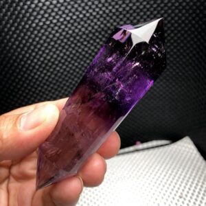 4.37"Natural Smoky Amethyst Quartz Crystal Point/Himalayan Tibetan 24 sided Double Terminated Vogel Wand/Purple Quartz Reiki Healing Stick 4.37"Natural Smoky Amethyst Quartz Crystal Point/Himalayan Tibetan 24 sided Double Terminated Vogel Wand/Purple Quartz Reiki Healing Stick