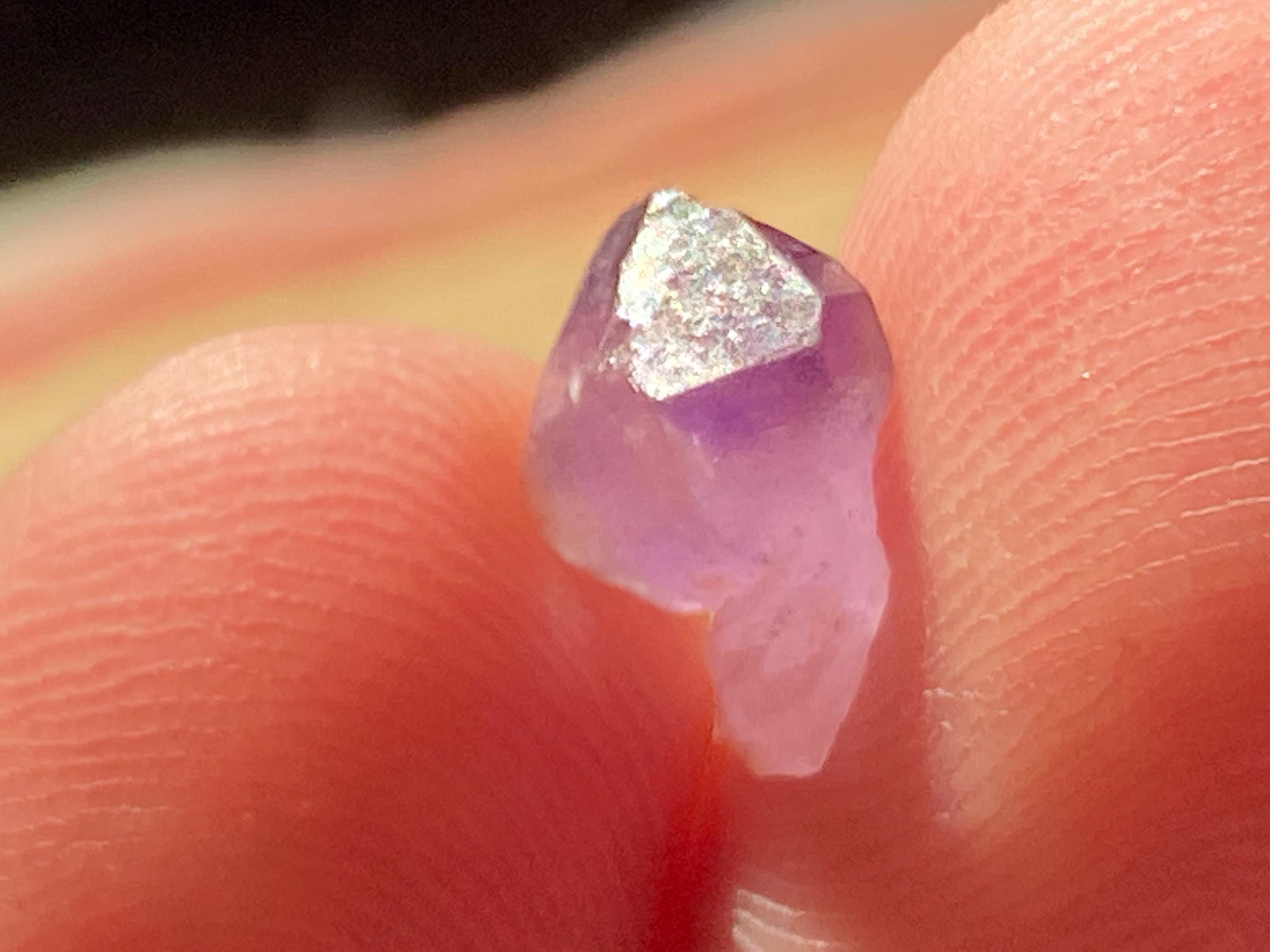 Amethyst Crystal Point Natural Double Terminated Super 7 Specimen Purple Rare Uncut Unpolished Natural Healing Jewelry