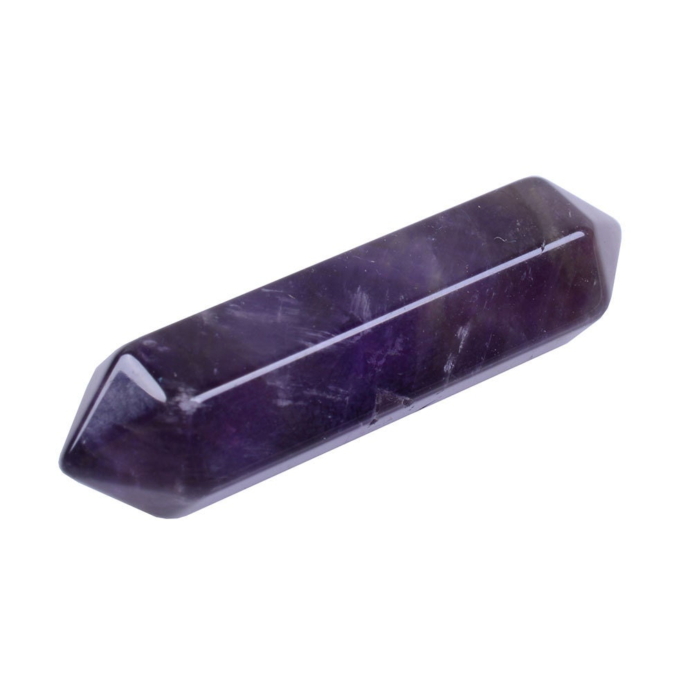 G2876.3 Deep Purple Amethyst Rock Crystal Healing Double Point Chakra Hexagonal Wand Stick 32mm 1.3" G2876.3 Deep Purple Amethyst Rock Crystal Healing Double Point Chakra Hexagonal Wand Stick 32mm 1.3"
