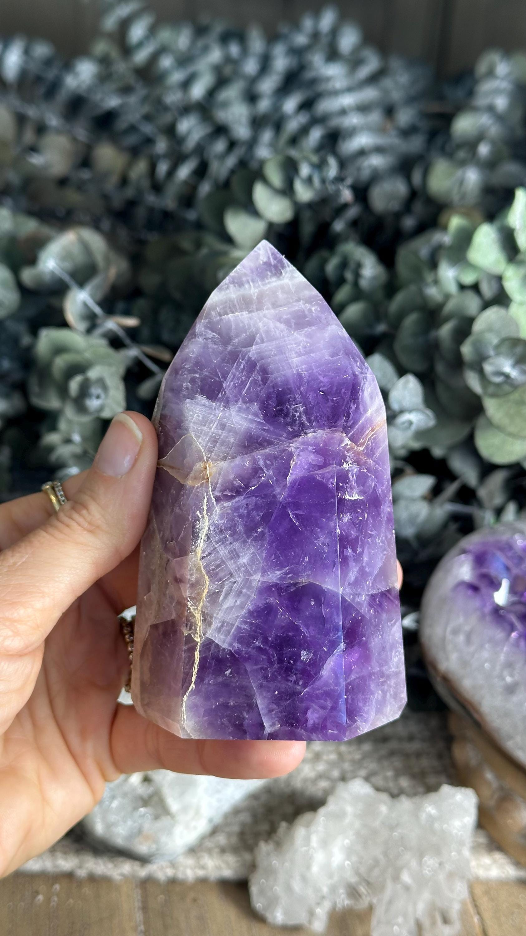 Mosaic Amethyst Crystal Tower