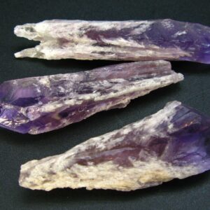 New Find!! Lot Of Three Gorgeous Amethyst Laser Wand Quartz Crystal Point From Brazil New Find!! Lot Of Three Gorgeous Amethyst Laser Wand Quartz Crystal Point From Brazil