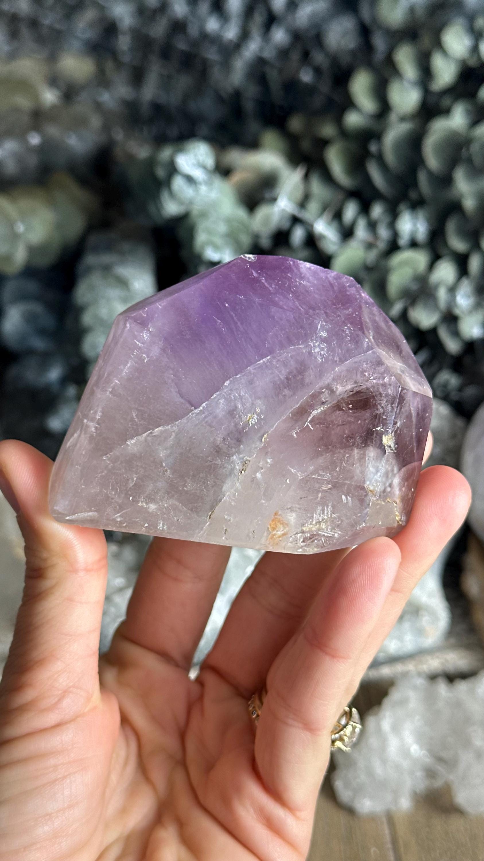 Phantom Elestial Amethyst Tower, Calming Crystal