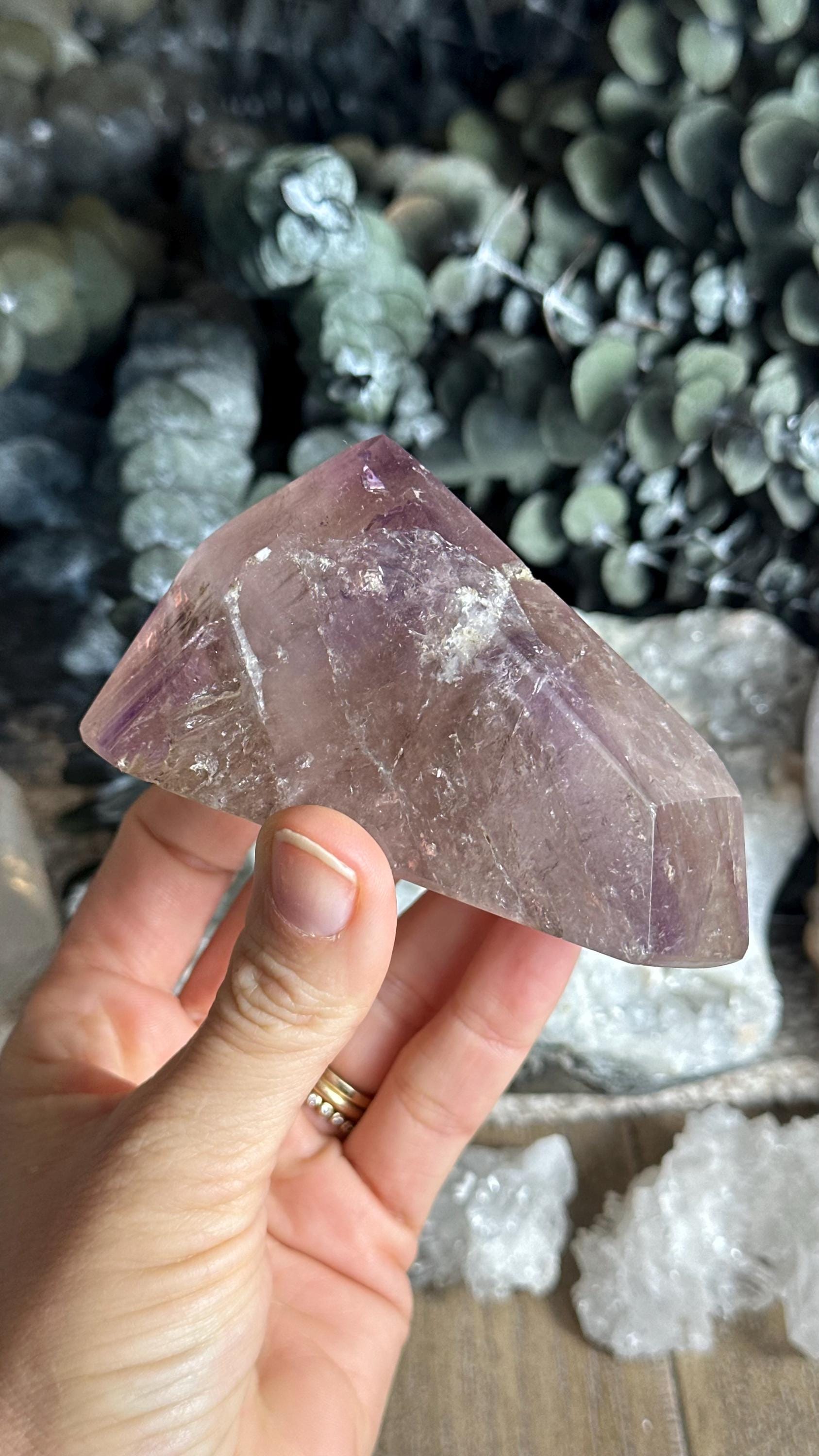 Phantom Elestial Amethyst Tower, Calming Crystal