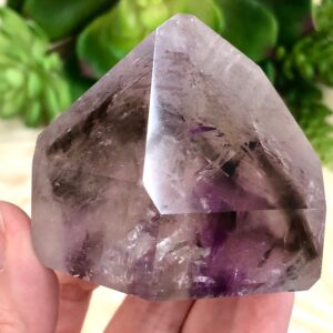 Amethyst Point With Smoky Phantom 60mm Jr - Anxiety Stone - Crystal Grid - Altar Decor - Amethyst Tower - Chakra Stones And Crystals Amethyst Point With Smoky Phantom 60mm Jr - Anxiety Stone - Crystal Grid - Altar Decor - Amethyst Tower - Chakra Stones And Crystals