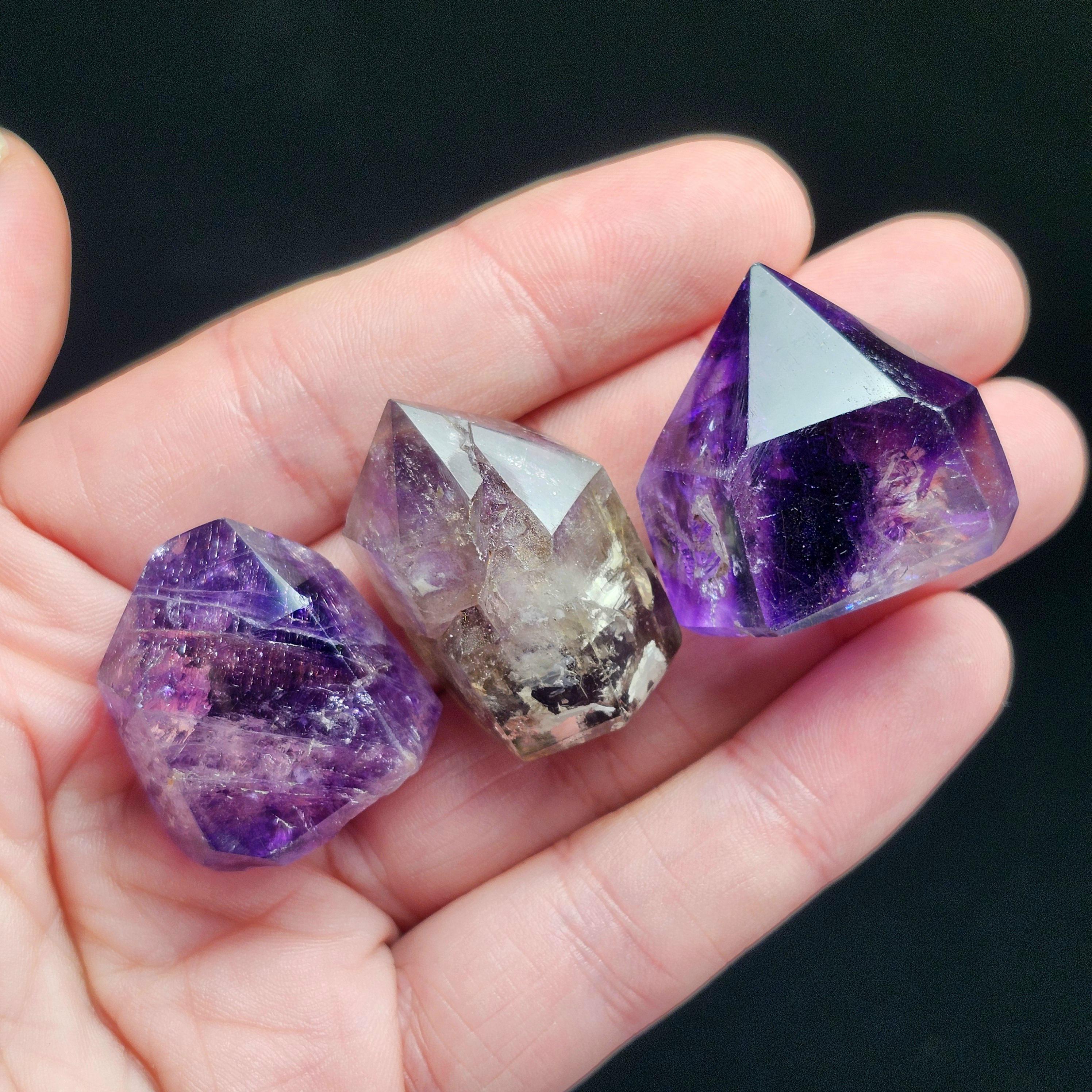 Smoky Amethyst Crystal - Amethyst Madagascar - Smoky Amethyst Point - Amethyst Crystal - Smoky Amethyst Tower - Polished Amethyst Stone
